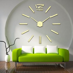 Настенные 3D-часы 12 Time Gold / Настінний 3D-годинник 12 Time Gold